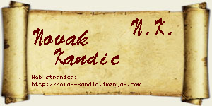Novak Kandić vizit kartica